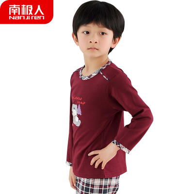 

Antarctic childrens pajamas mens spring&autumn cotton in the big childrens home service girls long-sleeved pajamas set N854T80021 boys children red 120