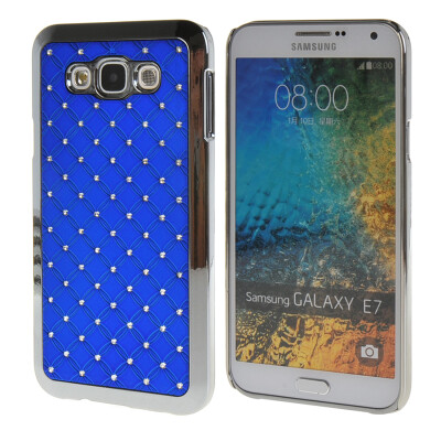 

MOONCASE Galsxy E7 Case Hard Luxury Chrome Rhinestone Bling Star Back Case Cover for Samsung Galsxy E7 Dark blue