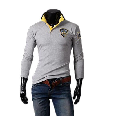 

Zogaa New Mens Polo Shirt Fashion Printing Slim Embroidery