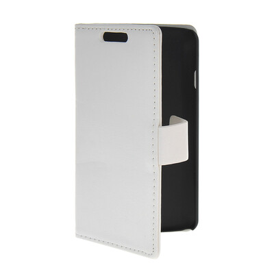 

MOONCASE Slim Leather Side Flip Wallet Card Slot Pouch Stand Shell Back ЧЕХОЛ ДЛЯ LG F70 White