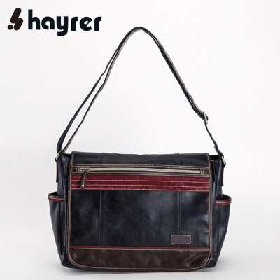 

Retro PU bag large capacity mens leisure Single Shoulder Bag Satchel Bag multifunctional shoulder bag