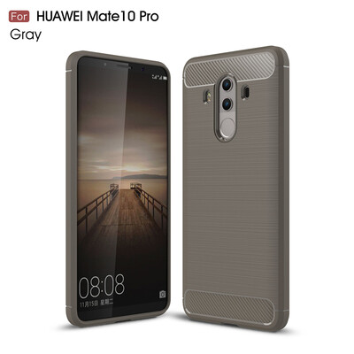 

Goowiiz Phone Case For Huawei Mate 1010 Pro Fashion Slim Carbon Fiber TPU Soft Silicone Prevent falling