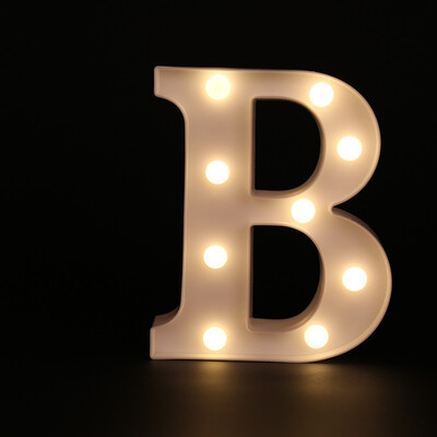 

26 White Letter LED Alphabet Light Indoor Battery powered Wall Hanging Night Light Bedroom Wedding Birthday Party Decor