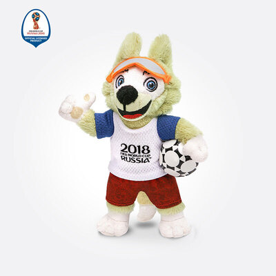 

First horse SAMA event giveaway 2018FIFA mascot 18CM plush toy Russian football mascot "Zabihuaka" doll doll