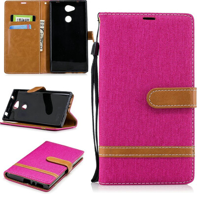 

BEFOSPEY Mixed Colors Denim PU LeatherSoft TPU Card Slot Stand Wallet Case For Sony Xperia L255"2018