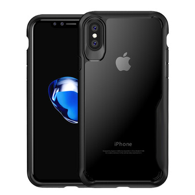 

Goowiiz Luxury Phone Case For Iphone X HD Clear Acrylic TPU Silicone Prevent falling Full protection
