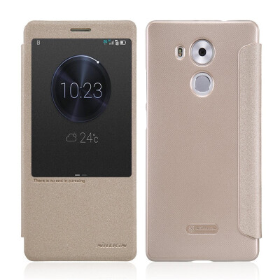 

MOONCASE Window View Design Hard Side Flip Premium PU Leather Slim Case Cover for Huawei Ascend Mate 8