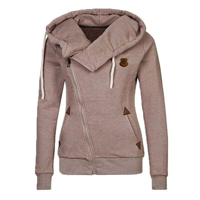 

Personality side zipper hooded sweatshirt cardigan sweater jacket
