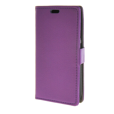 

MOONCASE Litch Skin Leather Card Slot Wallet Bracket Back чехол для Huawei Ascend Y520 Purple