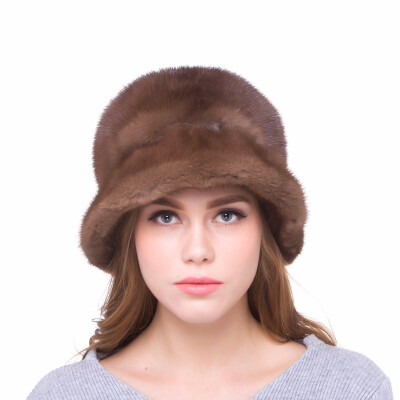 

Autumn&winter female street fashion warm hat natural mink fur size adjustable hand-made 2018 new discount free shipping