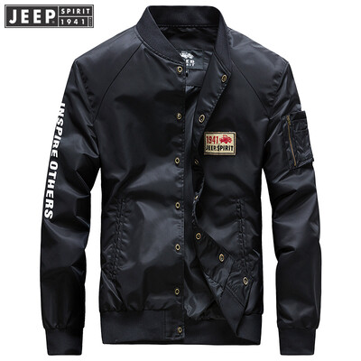 

Jeep Mens JEEPSPIRIT Mens Jacket Mens FallWinter Stand Collar Jacket Business Comfortable Casual Jacket RSC012 Light Green M