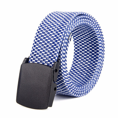 

Metal-free buckle belt striped canvas belt woven belt canvas belt casual cotton belt