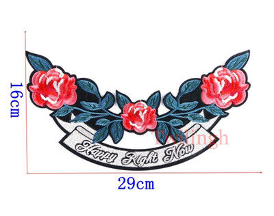

1 Piece Big Patches Red Flower Embroidered Patch 3D Applique DIY Sewing Stickers Wedding Clothing Repair Fabric Sticker Patches