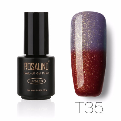 

ROSALIND Gel 1S 7ML Changing Temperature Nail Polish UV LED Glitter Manicure Nail Art Semi Permanent Soak Off Gel Lacquer