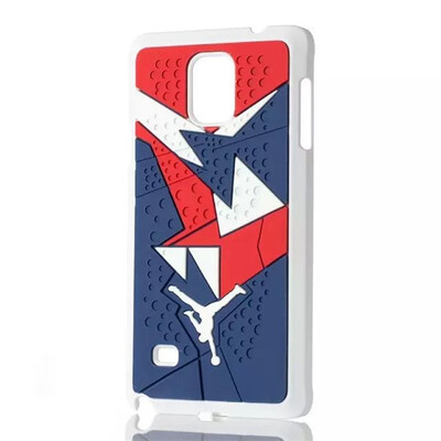 

мити новенький Air Jordan кроссовки 4 6 7 единственным пвх для Samsung Galaxy Note 4 резиновые покрытия n9100 иордании телефон дело 15 цветов