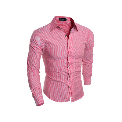

Zogaa New Men Shirt Easy-care Fringe