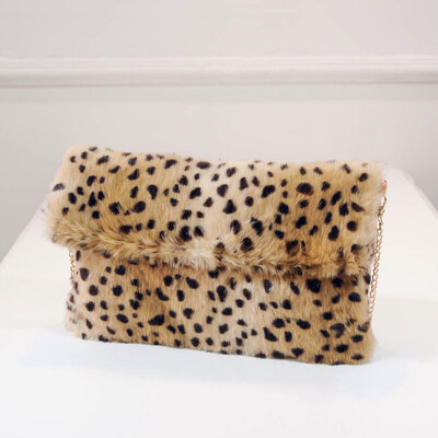 

2016 new fashion plush fur clutch bags women brand Korean leisure wild shoulder bag chain messenger bags clutch handbags