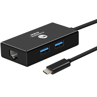 

Akihuo (CHOSEAL) QD6303 USBType-C к USB3.0 Hub RJ45 сеть в качестве мобильного телефона Многофункциональный конвертер Apple Macbook (черный)