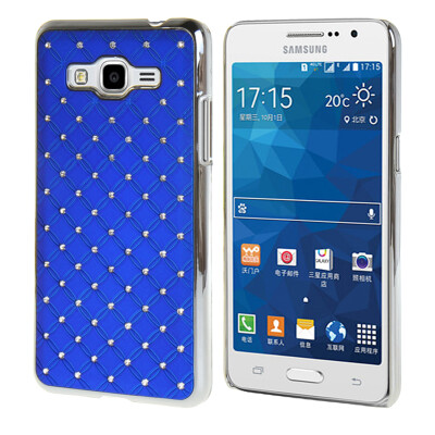 

MOONCASE Hard Chrome Rhinestone Bling Star Back Case Cover for Samsung Galaxy Grand Prime G5308 Dark blue