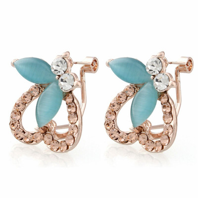 

Womens Mini Shine Rhinestone Exquisite Ear Studs Earring Cute European Hot HEART