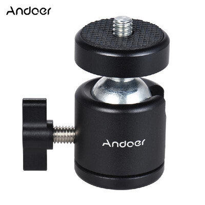 

Andoer Mini Tripod Metal Ball Head Adapter Ballhead Mount with 14" Screw 14" Screw Hole