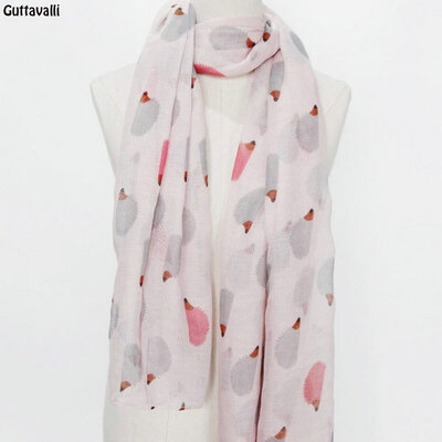 

Guttavalli Women Fashion Hedgehog Long Shawl Vintage Winter Женский Hedgepig Осенний шарф Bohemia Chevron Животные Полосатые шарфы