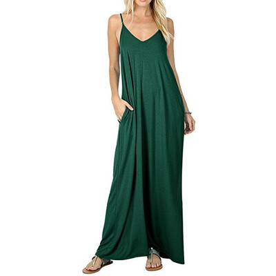 

Try Everything Long Dress Elegant Summer Women Backless Black Dress Long Strap Dress 2018 Loose Casual Summer Long Dresses