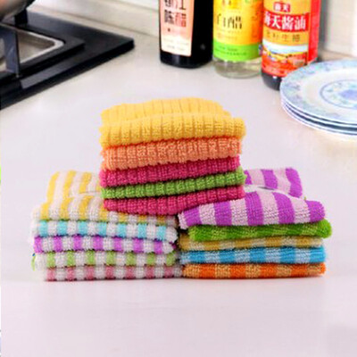 

Cntomlv 5Pcs Gifts High Efficient Anti-grease Dish Cloth Bamboo Fiber Washing Towel Magic Kitchen Cleaning Wiping