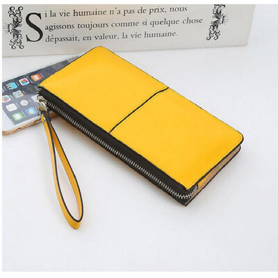 

Women Wallets Candy Oil Leather Wallet Long Design Day Clutch Casual Lady Cash Purse Women Hand Bag Carteira Feminina LB226