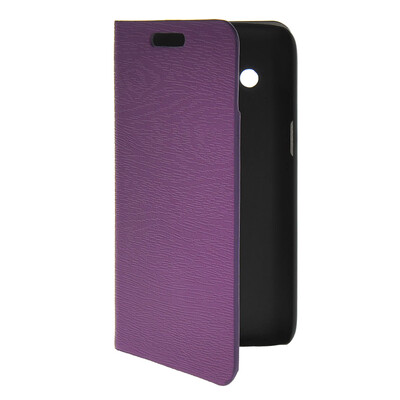 

MOONCASE Slim Leather Flip Wallet Card Pouch with Kickstand Shell Back ЧЕХОЛ ДЛЯ Samsung Galaxy Core 4G G3518 Purple