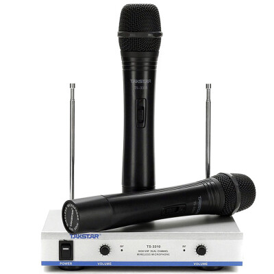 

Victory TAKSTAR TS-3310HH One-to-Two Handheld Wireless Microphone Karaoke KTV Stage Performance Wireless Microphone Black