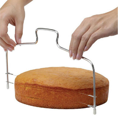 

Bread Splitter Double-line Cake Slicer Slice Layered Baking Tools Adjustable Bread-cutter Baking Accessories Gadget Stainless Stee