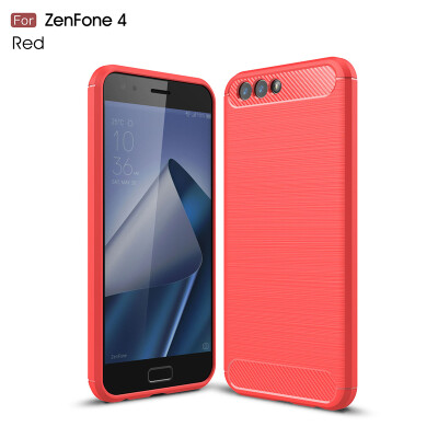 

Goowiiz Phone Case For ASUS ZenFone 4 ZE554KL Fashion Slim Carbon Fiber TPU Soft Silicone Prevent falling