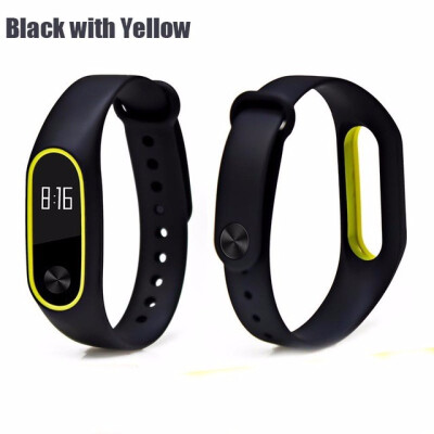 

Double color mi band 2 accessories pulseira miband 2 strap replacement silicone wriststrap for xiaomi mi2 smart bracelet