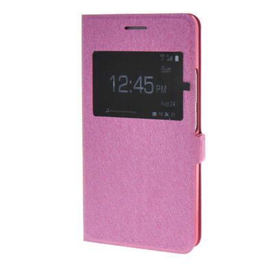 

MOONCASE Window View Design Silk Texture Slim Flip Bracket Back Case Cover for Huawei Honor 6 Plus