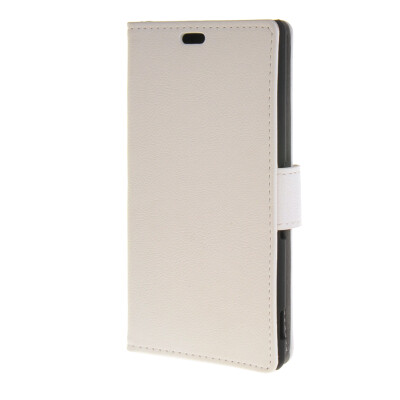 

MOONCASE Simple Leather Flip Wallet Case Card Slot Stand Back Cover for Sony Xperia M4 AQUA White