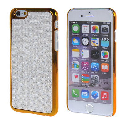 

MOONCASE iPhone 6 (4,7 ") Дело Золото Хром Scale фильмы стиль жесткий задняя крышка чехол для Apple IPhone 6 (4.7") Белый