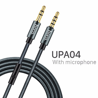 

HOCO Aux Cable with Microphone 35mm Jack Male to Male Audio Cable Jack 35 for Car iPhone MP3 MP4 Headphone Speaker