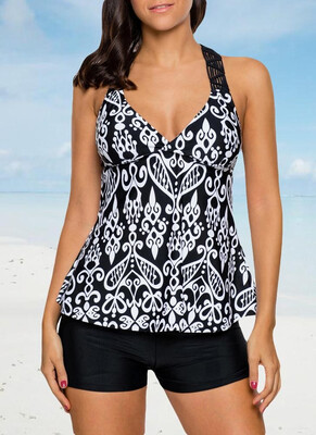 

2018 Print Padded Push Up Bathing Suits Tankini