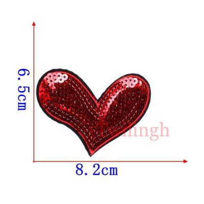 

1 pcslot Brand Embroidered Patches Heart Crown Lipstick Sequin Patches Iron On Fabric Badge Sew On Clothes Applique DIY Sticker