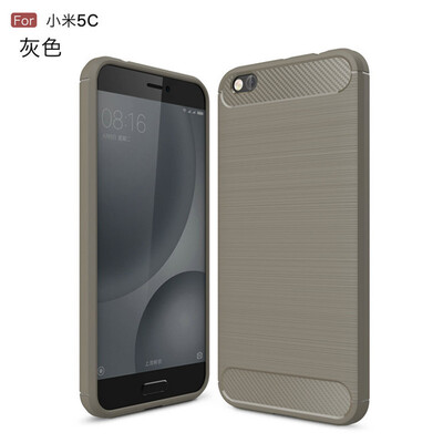 

For Xiaomi 5C Carbon Fiber Phone Cases Soft TPU Anti-Knock Cover For Xiaomi 5C case