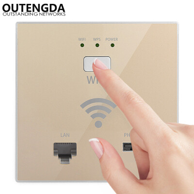 

300Mbps in Wall AP WiFi Access Point Wireless Socket for Hotel Wi-Fi Project Support AC Management & RJ45 USB WPS Encryption