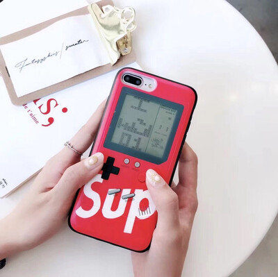 

TPU Soft cover For iPhone X 6 6s 6 Plus 7 8 Plus case Retro Nintendo Tetris Gameboy phone Cover
