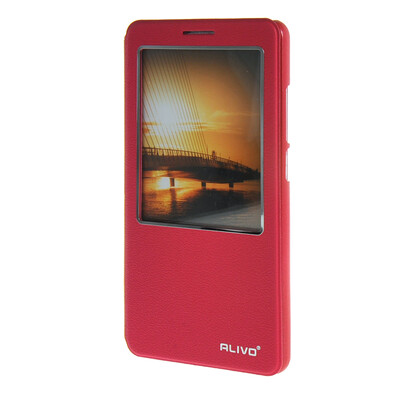 

MOONCASE Huawei Ascend Mate 7 чехол для View Slim Leather Flip Pouch Bracket Back Cover Hot pink