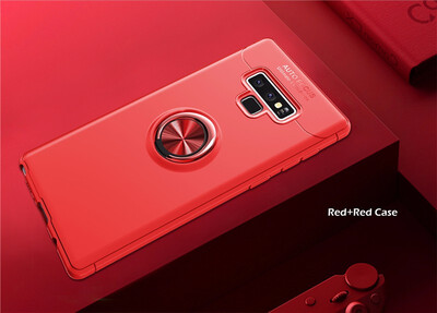 

Goowiiz Phone Case For Samsung Galaxy Note 9 Luxury Metal Ring Magnetic Bracket TPU Shockproof Cooling