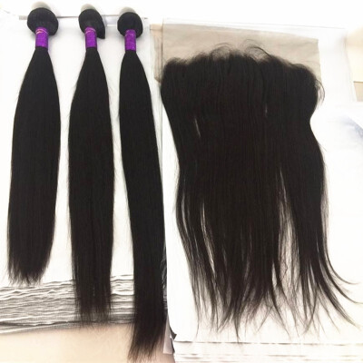 

Brazilian Virgin Hair Straight With Lace Frontal Closure Ear To Ear Lace Frontal Closure With Bundles Brazilian Straight