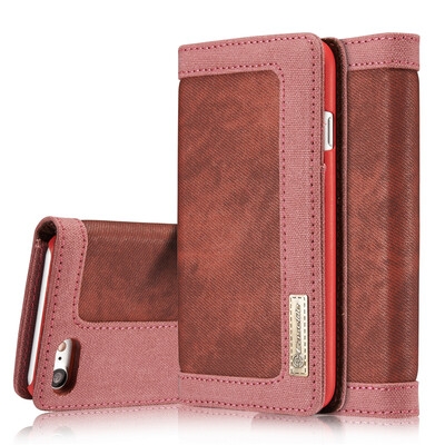 

Iphone 66S6 Plus6S Plus Luxury Canvas Villus Vintage Multi-function Wallet Card Clip Protection Cover Stand Phone case