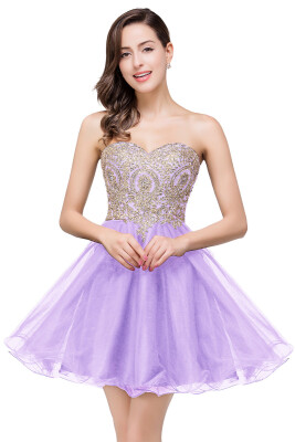 

Short Beaded Homecoming Cocktail Dress Prom Evening Party Pageant Gown Bridesmaid Dresses