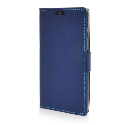 

MOONCASE Leather Wallet Flip Card Slot Pouch Stand Shell Back Case Cover for Motorola Moto Maxx XT1225 Blue