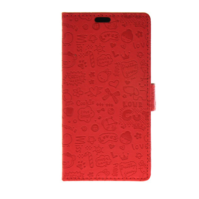 

MOONCASE Cute Little Witch Leather Side Flip Wallet Card Holder Stand Pouch ЧЕХОЛ ДЛЯ Sony Xperia C4 Red